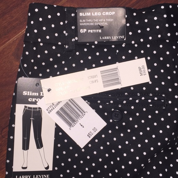 Larry Levine Slim Leg Crop Pants - Picture 3 of 3